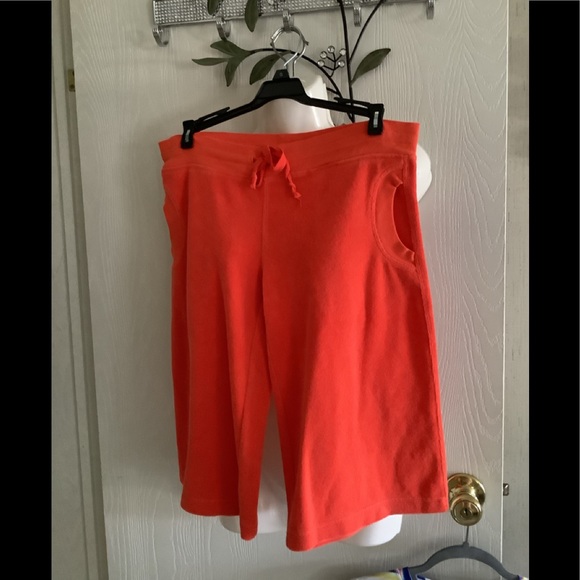 Plush & Lush capris orange terrycloth size S. These are soft two pockets… - Picture 1 of 9